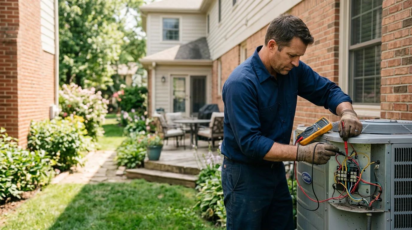 HVAC technician working near Pleasant Hill, IL